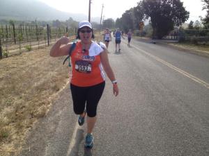 Coach Ken took this pic at about Mile 10 of the race. Still smiling!